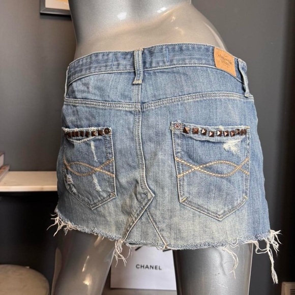 Abercrombie & Fitch Denim Studded Mini Skirt - Picture 3 of 7
